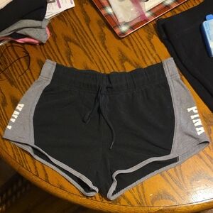 PINK Victoria's Secret Black and Gray Athletic Shorts